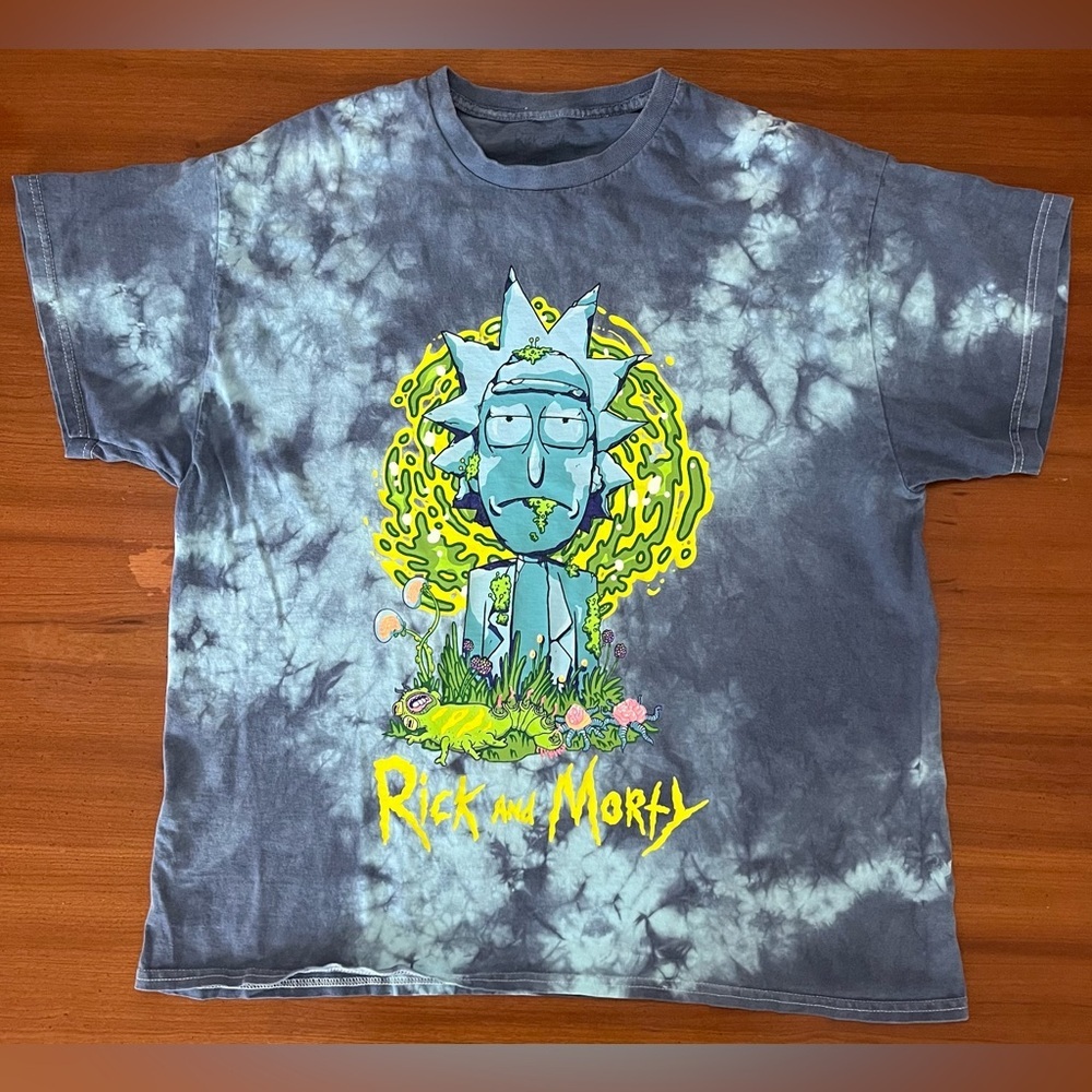 🌀 Rick and Morty Adult Swim Tie-Dye Portal Tee (L)